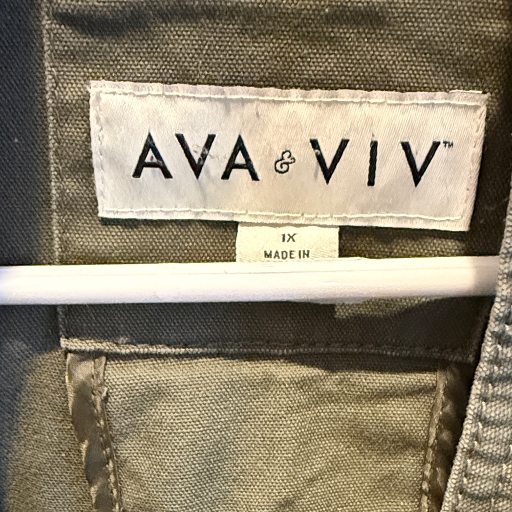 Ava & Viv Womens Green Military Jacket - Picture 2 of 6